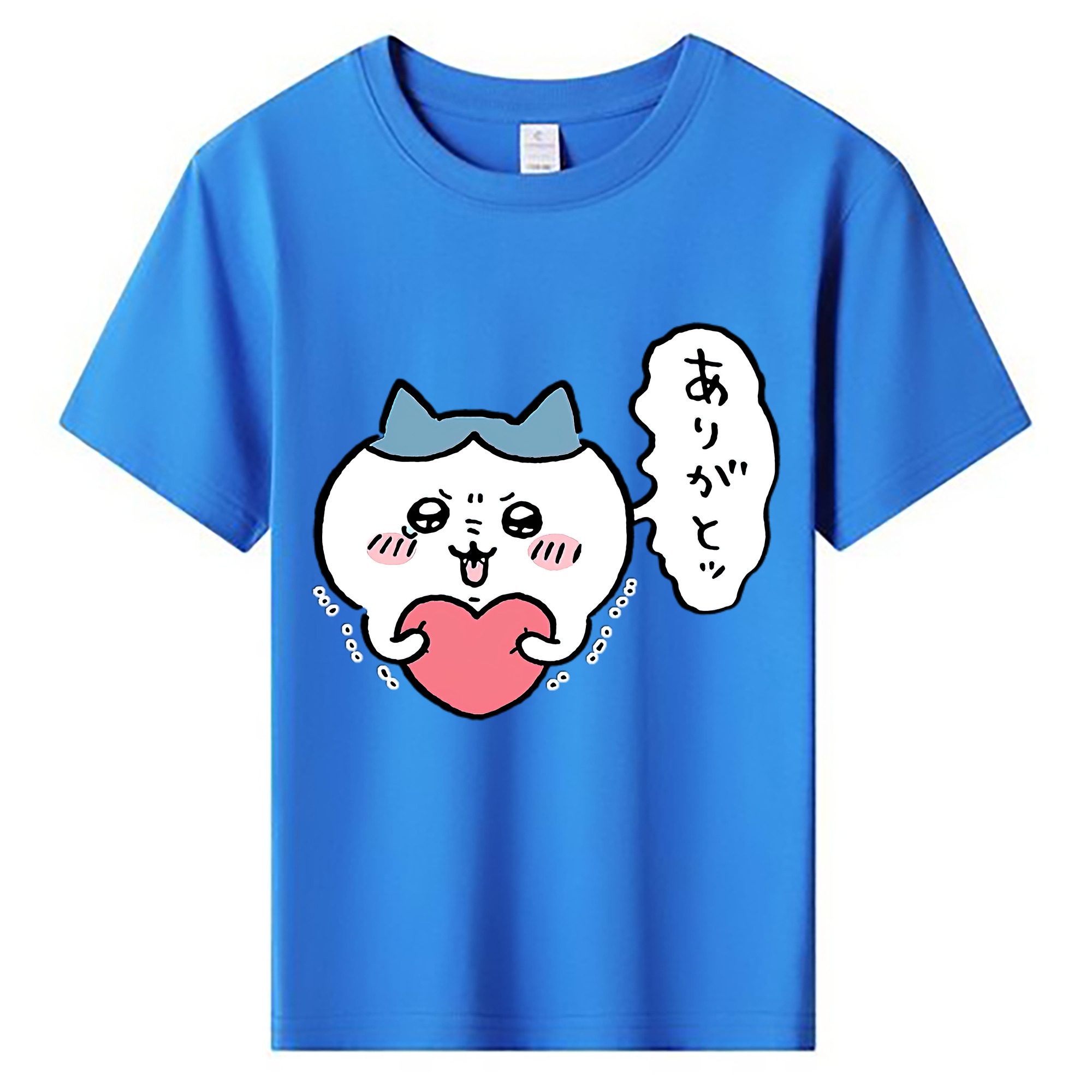 （画像用） ちいかわ ハチワレ Chii-kawa hachiware 綿100％キッズTシャツ（フロントプリント）